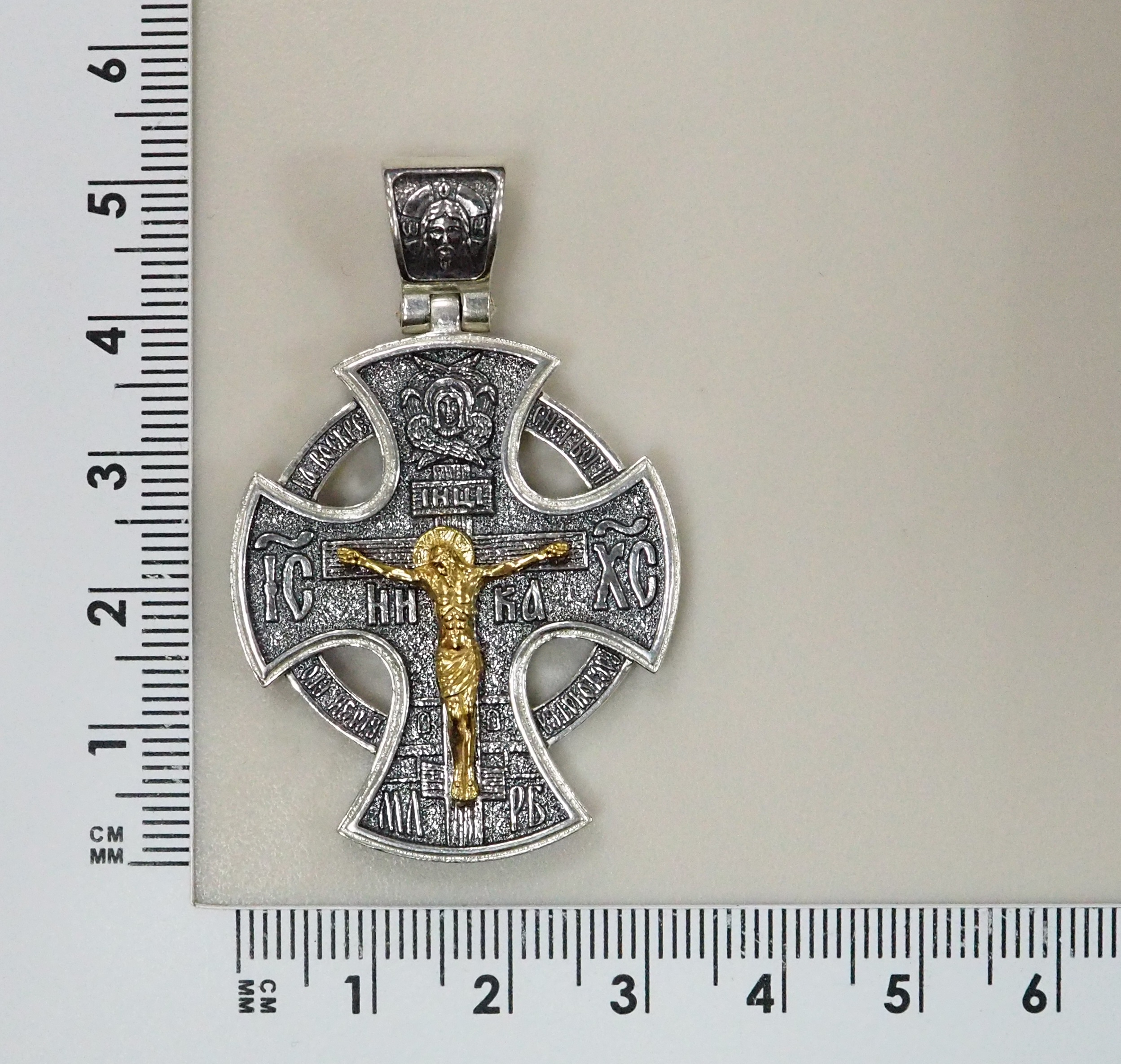 Серебряная подвеска-крест